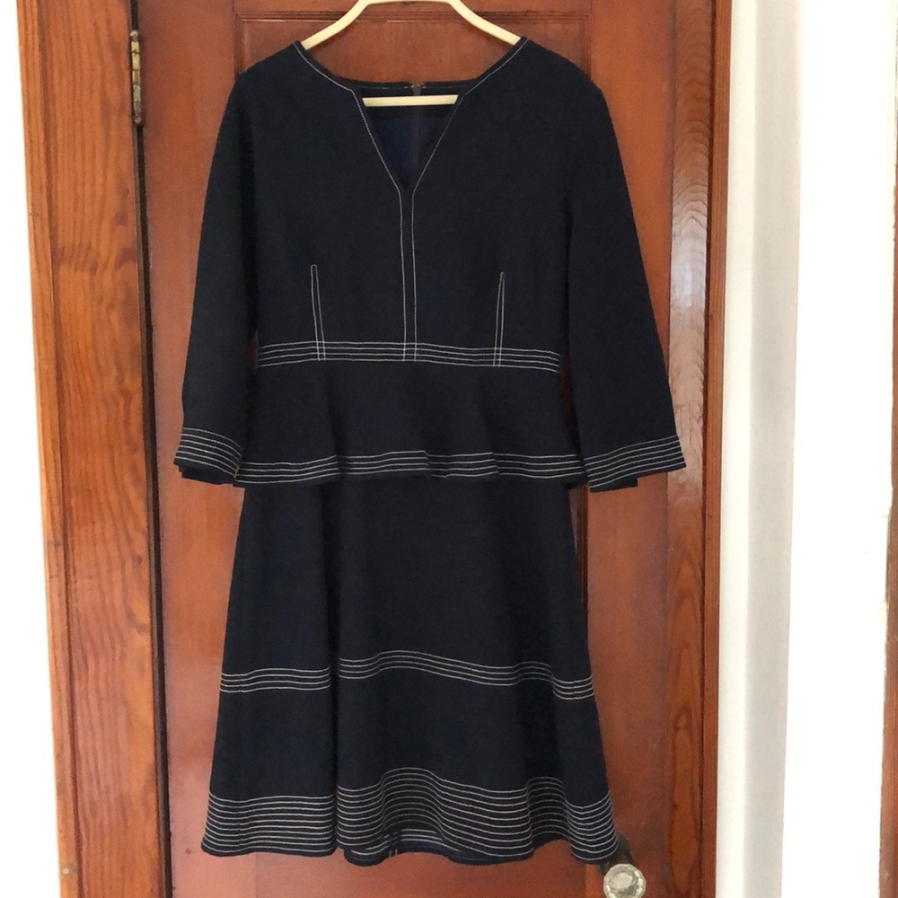 Banana Republic Navy Crepe Dress